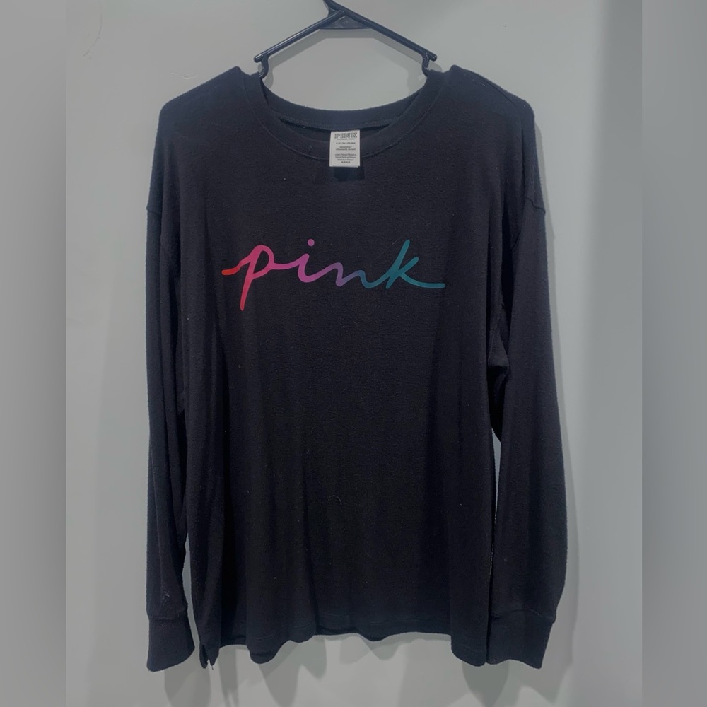 PINK black sleepwear top